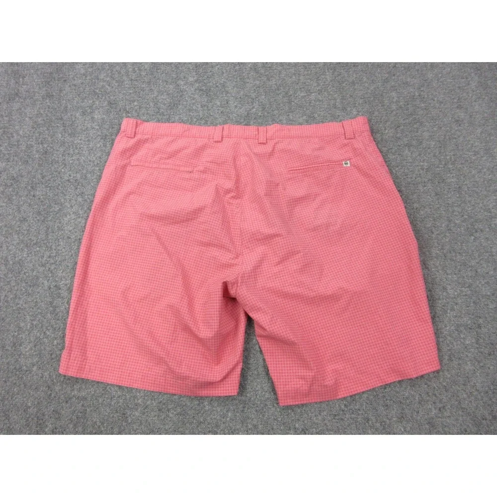 Peter Millar Shorts‎ Mens 42 Pink Golf Check Microfiber Chino Stretch Casual
